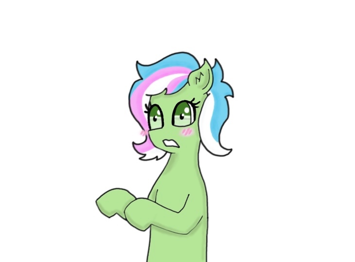 Size: 730x539 | Tagged: safe, artist:nismorose, derpibooru import, oc, oc:anon, oc:anonfilly, pony, blushing, ear fluff, female, filly, image, jpeg, mare, pride, pride flag, simple background, soles, transgender, transgender pride flag, white background