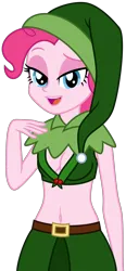 Size: 2819x6061 | Tagged: safe, artist:emeraldblast63, derpibooru import, pinkie pie, human, equestria girls, belly button, christmas, female, holiday, image, midriff, png, solo