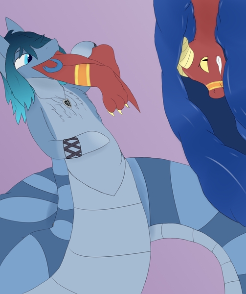 Size: 3420x4080 | Tagged: suggestive, artist:smidrak, derpibooru import, oc, oc:opal brona, oc:smidrak, unofficial characters only, kobold, original species, snake, snake pony, belly, image, internal, jpeg, swallowing, vore, x-ray