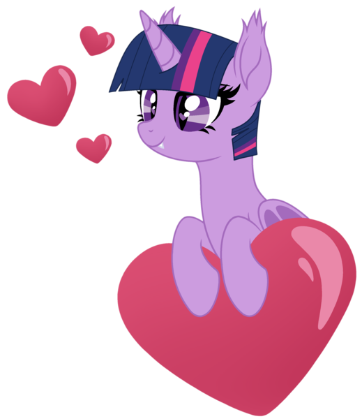 Size: 2509x2901 | Tagged: safe, artist:starshade, artist:twilyisbestpone, derpibooru import, twilight sparkle, twilight sparkle (alicorn), alicorn, bat pony, bat pony alicorn, pony, base used, bat ears, bat eyes, bat ponified, bat wings, cute, ear tufts, fangs, female, heart, heart eyes, high res, horn, image, mare, png, race swap, simple background, slit pupils, smiling, solo, transparent background, twiabetes, twibat, wingding eyes, wings