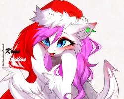 Size: 3488x2776 | Tagged: safe, artist:krissstudios, derpibooru import, oc, oc:mizhore, pegasus, pony, christmas, female, hat, holiday, image, mare, png, santa hat, solo