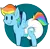 Size: 2229x2181 | Tagged: suggestive, artist:kurikia, rainbow dash, pegasus, pony, diaper, diaper fetish, dot eyes, female, fetish, image, mare, non-baby in diaper, png, poofy diaper, smiling, solo, solo female