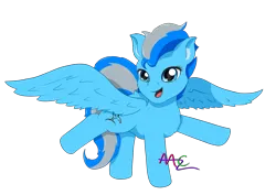 Size: 4960x3508 | Tagged: safe, derpibooru import, oc, pegasus, cute, flying fish, happy, image, pegasus oc, png, smiling, spread wings, wings