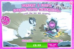 Size: 1962x1297 | Tagged: safe, derpibooru import, official, winterchilla, advertisement, costs real money, english, fire, fire of friendship, four arms, gameloft, hearth's warming, image, jpeg, mobile game, my little pony: magic princess, numbers, sale, sharp teeth, snow, solo, solo focus, teeth, text, whiskers, winterzilla