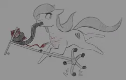 Size: 1280x812 | Tagged: safe, artist:stray prey, derpibooru import, oc, oc:bloodworm, unofficial characters only, original species, pony, blood bag, female, image, jpeg, mare, solo