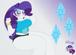 Size: 3509x2550 | Tagged: suggestive, alternate version, artist:lewdfler85, derpibooru import, part of a set, rarity, human, equestria girls, bedroom eyes, big breasts, blushing, bracelet, breasts, busty rarity, clothes, cutie mark background, derpibooru exclusive, dress, fall formal outfits, female, image, jewelry, looking at you, makeup, panties, png, sitting, solo, solo female, thick, underwear