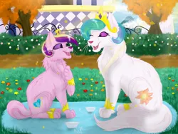 Size: 1600x1200 | Tagged: safe, artist:vera2002, derpibooru import, princess cadance, princess celestia, cat, duo, image, jpeg, species swap