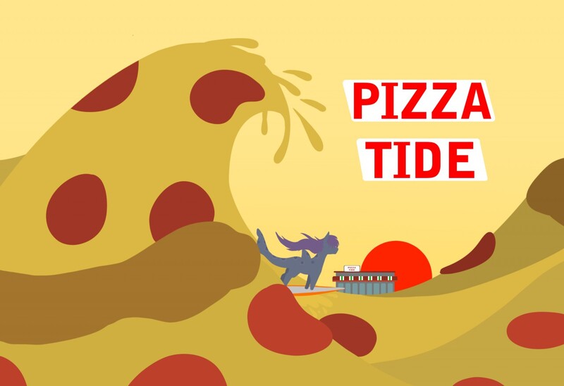 Size: 1280x876 | Tagged: safe, artist:stray prey, derpibooru import, oc, oc:spring tide, unofficial characters only, original species, pony, shark, shark pony, food, image, jpeg, pizza, solo