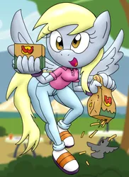 Size: 1200x1650 | Tagged: safe, artist:flash equestria photography, derpibooru import, derpy hooves, anthro, bird, pegasus, image, mobian, png, sonic the hedgehog (series), sonicified