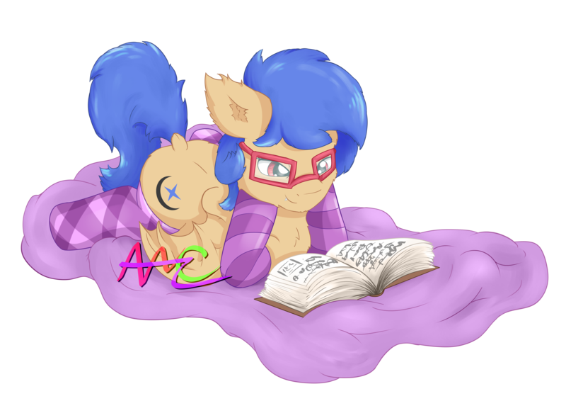 Size: 4960x3508 | Tagged: safe, artist:avacz, derpibooru import, oc, unofficial characters only, bat pony, blanket, book, cute, glasses, image, nerd, png, relaxing, resting