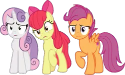 Size: 807x489 | Tagged: safe, artist:pascalmulokozi2, derpibooru import, edit, edited screencap, screencap, apple bloom, scootaloo, sweetie belle, earth pony, pegasus, pony, unicorn, growing up is hard to do, background removed, cutie mark crusaders, female, image, mare, not a vector, older, older apple bloom, older cmc, older scootaloo, older sweetie belle, png, simple background, transparent background, trio, trio female