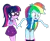 Size: 1280x1038 | Tagged: suggestive, artist:daarkenn, derpibooru import, rainbow dash, sci-twi, twilight sparkle, equestria girls, assisted exposure, clothes, image, magic, panties, png, simple background, transparent background, underwear