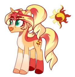 Size: 1154x1174 | Tagged: safe, artist:twilightpriincess, derpibooru import, sunset shimmer, pony, alternate design, image, png, simple background, solo, trace, transparent background, twitterina design