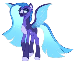 Size: 1454x1206 | Tagged: safe, artist:twilightpriincess, derpibooru import, oc, pegasus, pony, female, image, magical lesbian spawn, mare, offspring, parent:nightmare moon, parent:tempest shadow, png, simple background, solo, transparent background