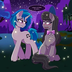 Size: 2048x2048 | Tagged: safe, artist:shallowwin, derpibooru import, octavia melody, vinyl scratch, earth pony, pony, unicorn, alcohol, background, beer, blushing, cutie mark, dialogue, drunk, female, image, lesbian, love, mare, png, scratchtavia, shipping