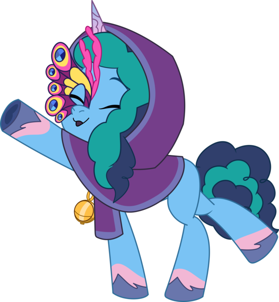 Size: 2441x2648 | Tagged: safe, artist:frownfactory, derpibooru import, pony, unicorn, g5, my little pony: tell your tale, spoiler:g5, spoiler:my little pony: tell your tale, spoiler:tyts01e30, amulet, clothes, costume, dancing, eyes closed, female, horn, image, jewelry, mare, mask, misty brightdawn, nightmare night, nightmare night costume, nightmare night party, png, simple background, solo, transparent background, vector