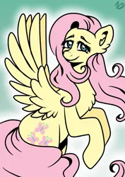 Size: 595x842 | Tagged: safe, artist:nightydream, derpibooru import, fluttershy, pony, image, png, solo