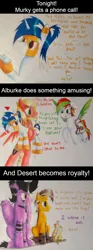 Size: 884x2378 | Tagged: safe, artist:thecrimsonspark, derpibooru import, oc, oc:aiexos, oc:alburke fallstorm, oc:desert sun, oc:ember sparks, oc:murky silentium, unofficial characters only, bird, eagle, earth pony, pegasus, pony, unicorn, amputee, artificial wings, augmented, comic, flying, funny, holding a pony, image, jpeg, mechanical wing, meme, prosthetic limb, prosthetics, sitting, traditional art, wings