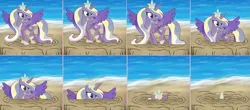 Size: 1717x755 | Tagged: safe, hoof shoes, image, imminent death, my little pony, png, princess, quicksand, sinking, sinking hoof shoes