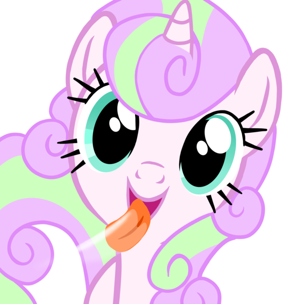 Size: 4000x4000 | Tagged: safe, artist:soundwavedragon, derpibooru import, edit, edited screencap, screencap, oc, oc:fizzy sprinkles, unicorn, curly mane, drool, eyelashes, front view, g4, horn, image, licking, looking at you, mlem, multicolored hair, multicolored tail, not a vector, open mouth, png, show accurate, silly, solo, tail, tongue out