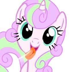 Size: 4000x4000 | Tagged: safe, artist:soundwavedragon, derpibooru import, edit, edited screencap, screencap, oc, oc:fizzy sprinkles, unicorn, curly mane, drool, eyelashes, front view, g4, horn, image, licking, looking at you, mlem, multicolored hair, multicolored tail, not a vector, open mouth, png, show accurate, silly, solo, tail, tongue out