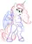 Size: 365x497 | Tagged: artist needed, source needed, safe, derpibooru import, princess luna, alicorn, semi-anthro, belly, belly button, chest fluff, image, my little pony, png, simple background, sketch, solo, unshorn fetlocks, white background