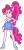 Size: 1900x4020 | Tagged: safe, artist:gmaplay, derpibooru import, pinkie pie, cheer you on, equestria girls, equestria girls series, spoiler:eqg series (season 2), alternate hairstyle, big smile, boots, clothes, hand on hip, image, png, ponied up, pony ears, shoes, sleeveless, solo, super ponied up, teeth
