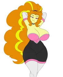 Size: 1578x1922 | Tagged: suggestive, artist:reiduran, derpibooru import, adagio dazzle, human, equestria girls, arm behind head, big breasts, breasts, clothes, colored, female, huge breasts, image, jpeg, looking at you, rouge the bat, simple background, solo, solo female, sonic the hedgehog (series), white background