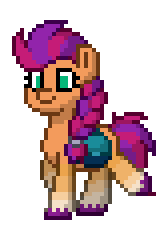 Size: 168x232 | Tagged: safe, artist:j-pinkie, derpibooru import, sunny starscout, earth pony, pony, pony town, animated, g5, gif, image, pixel art, simple background, solo, transparent background, walk cycle, walking