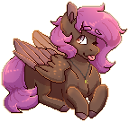 Size: 143x136 | Tagged: safe, artist:eggoatt, oc, unnamed oc, unofficial characters only, pegasus, pony, eye clipping through hair, female, image, jewelry, looking up, lying down, mare, necklace, one eye closed, pixel art, png, simple background, solo, tail, tongue out, transparent background, unshorn fetlocks, wink