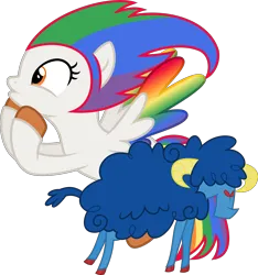 Size: 5000x5347 | Tagged: safe, artist:melisareb, derpibooru import, oc, oc:irene iridium, oc:oscar osmium, ponified, unofficial characters only, object pony, original species, pegasus, pony, sheep, derpibooru community collaboration, .svg available, 2023 community collab, absurd resolution, duo, female, horns, image, male, mare, object sheep, png, ram, simple background, transparent background, vector