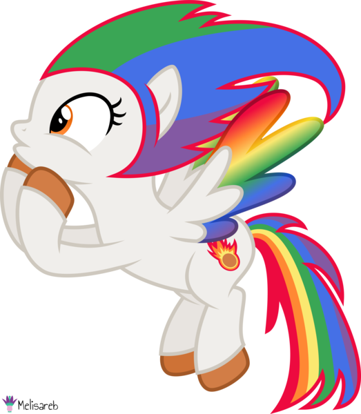 Size: 4000x4592 | Tagged: safe, artist:melisareb, derpibooru import, oc, oc:irene iridium, ponified, unofficial characters only, object pony, original species, pegasus, pony, .svg available, absurd resolution, colored wings, female, flying, gradient wings, image, mare, multicolored hair, multicolored wings, png, rainbow hair, rainbow tail, rainbow wings, simple background, solo, tail, transparent background, vector, wings
