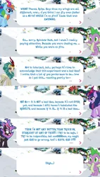 Size: 2048x3607 | Tagged: safe, derpibooru import, official, rain shine, rainbow dash, spike, twilight sparkle, twilight sparkle (alicorn), alicorn, dragon, kirin, nirik, winged kirin, claws, dialogue, dialogue box, english, fangs, female, fire, gameloft, horn, image, kirin rainbow dash, kirin twilight, kirinified, male, mane of fire, mobile game, my little pony: magic princess, png, species swap, speech bubble, spread wings, text, winged spike, wings