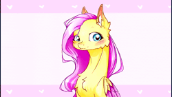 Size: 1920x1080 | Tagged: safe, artist:schizophrenicfox42, derpibooru import, fluttershy, pegasus, pony, animated, blushing, cheek fluff, chest fluff, colored wings, crying, ear blush, floppy ears, gif, heartbreak, image, letter, love letter, sad, solo, two toned wings, wing hold, wings, youtube link