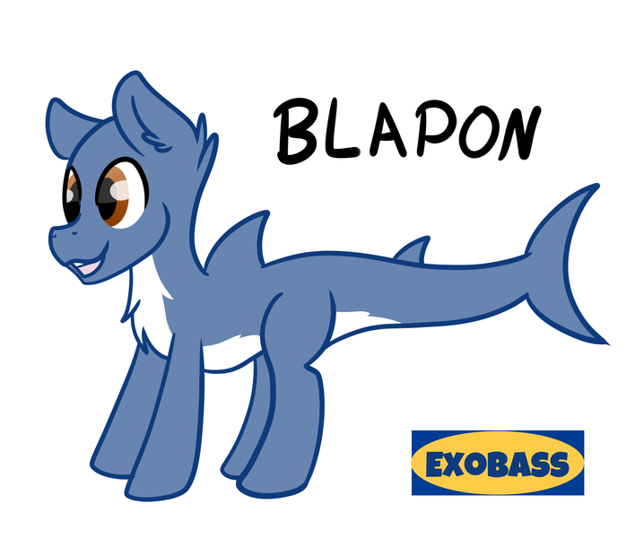 Size: 2586x2160 | Tagged: safe, artist:exobass, derpibooru import, oc, oc:blapon, ponified, original species, pony, shark, shark pony, blapon, blåhaj, ikea, image, png, shark plushie