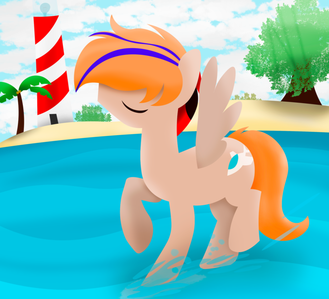 Size: 2987x2715 | Tagged: safe, artist:fededash, derpibooru import, oc, oc:fededash, unofficial characters only, pegasus, image, pegasus oc, png, tree, water, wings