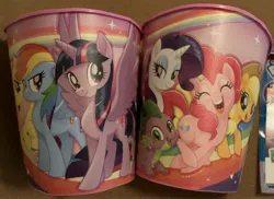 Size: 3996x2908 | Tagged: safe, derpibooru import, applejack, fluttershy, pinkie pie, rainbow dash, rarity, spike, twilight sparkle, twilight sparkle (alicorn), alicorn, earth pony, pegasus, unicorn, my little pony: the movie, cup, g4, image, jpeg, merchandise, photo, plastic