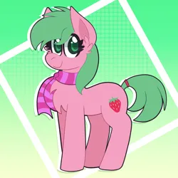 Size: 2000x2000 | Tagged: safe, artist:saveraedae, derpibooru import, oc, oc:pine berry, earth pony, pony, clothes, commission, female, image, mare, png, scarf, solo