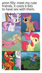 Size: 751x1305 | Tagged: suggestive, banned from derpibooru, apple bloom, danny williams, molly williams, prancy drew, scootaloo, sweetie belle, earth pony, human, pegasus, pony, unicorn, friendship is magic, my little pony 'n friends, comic, female, filly, g1, image, implied sex, jpeg, male