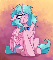 Size: 1866x2108 | Tagged: safe, artist:witchtaunter, derpibooru import, oc, oc:sapphire night, alicorn, pony, chest fluff, dissatisfied, frown, image, looking at you, png, solo, unamused