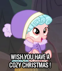 Size: 720x831 | Tagged: safe, derpibooru import, edit, edited screencap, screencap, cozy glow, frenemies (episode), christmas, cozy, holiday, image, png, solo