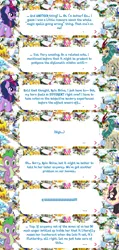 Size: 2048x4302 | Tagged: safe, derpibooru import, official, fluttershy, rain shine, spike, twilight sparkle, twilight sparkle (alicorn), alicorn, dragon, kirin, nirik, winged kirin, claws, cloven hooves, dialogue, dialogue box, english, event, fangs, female, fire, gameloft, horn, image, kirin fluttershy, kirin twilight, kirinified, male, mane of fire, mobile game, my little pony: magic princess, png, species swap, speech bubble, spread wings, text, winged spike, wings