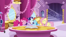 Size: 1280x720 | Tagged: safe, derpibooru import, screencap, applejack, fluttershy, pinkie pie, rainbow dash, rarity, twilight sparkle, twilight sparkle (alicorn), alicorn, earth pony, pegasus, pony, unicorn, the saddle row review, ^^, cute, daaaaaaaaaaaw, dashabetes, diapinkes, eyes closed, group hug, hnnng, hug, image, jackabetes, mane six, png, raribetes, shyabetes, twiabetes