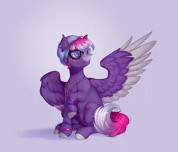 Size: 2000x1700 | Tagged: safe, artist:shady-bush, derpibooru import, oc, pegasus, pony, colored wings, glasses, image, male, png, solo, stallion, two toned wings, wings
