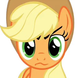 Size: 1024x1024 | Tagged: safe, artist:vandercat, derpibooru import, applejack, earth pony, pony, animated, animated png, female, frown, g4, glare, image, looking at you, mare, meme, miss kobayashi's dragon maid, png, ponified meme, simple background, solo, transparent background, vector