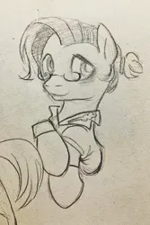 Size: 2268x3398 | Tagged: safe, artist:tulidewo, derpibooru import, doctor whooves, time turner, fifth doctor, glasses, image, jpeg, ponytail, sketch, traditional art