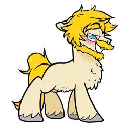 Size: 1300x1300 | Tagged: safe, artist:paperbagpony, derpibooru import, oc, oc:ulysses dorian, unofficial characters only, pony, derpibooru community collaboration, 2023 community collab, beard, chest fluff, facial hair, image, moustache, png, simple background, solo, transparent background, unshorn fetlocks