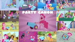 Size: 1280x722 | Tagged: safe, derpibooru import, edit, edited screencap, editor:quoterific, screencap, applejack, cheese sandwich, maud pie, moondancer, pinkie pie, rainbow dash, rarity, twilight sparkle, twilight sparkle (alicorn), alicorn, changeling, cow, earth pony, pegasus, pony, pukwudgie, unicorn, 2 4 6 greaaat, a canterlot wedding, amending fences, games ponies play, newbie dash, pinkie pride, school daze, sweet and elite, the crystal empire, the gift of the maud pie, the summer sun setback, yakity-sax, image, jpeg, party cannon