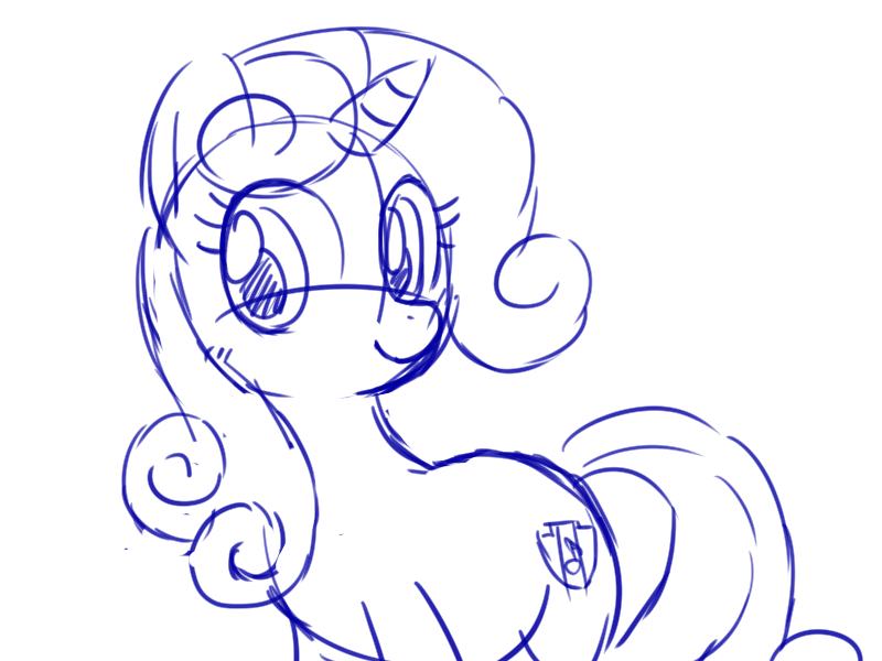 Size: 800x600 | Tagged: safe, artist:yosixi, derpibooru import, sweetie belle, pony, unicorn, cute, cutie mark, diasweetes, female, horn, image, jpeg, mare, monochrome, older, older sweetie belle, simple background, smiling, solo, the cmc's cutie marks, white background