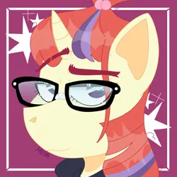 Size: 1500x1500 | Tagged: safe, artist:dsstoner, derpibooru import, moondancer, pony, unicorn, bust, buust, female, image, mare, png, portrait, solo